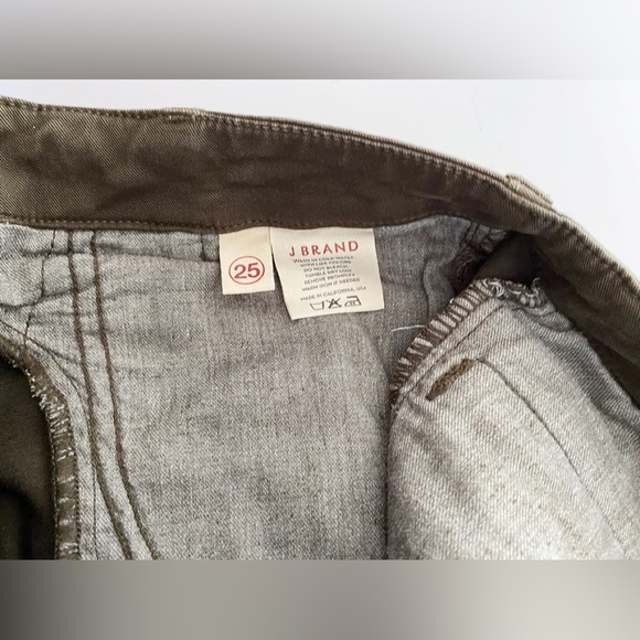 JBRAND Houlihan Army Green Skinny Cargo Jeans Size 25 - Picture 11 of 15